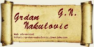 Grdan Nakulović vizit kartica